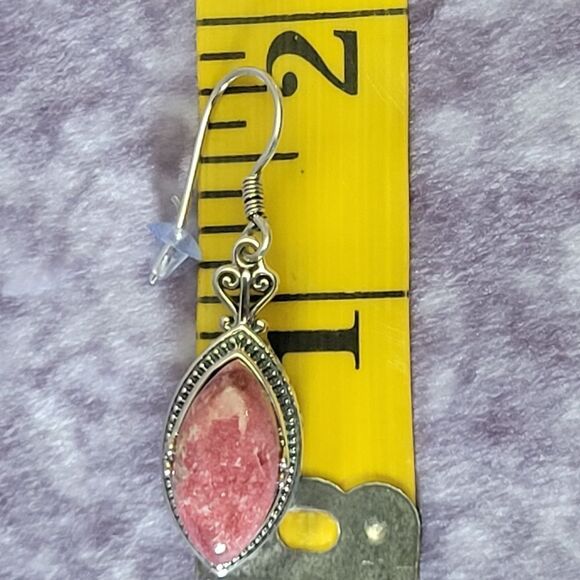 Norwegian Thulite Dangling Earrings - Picture 7 of 13